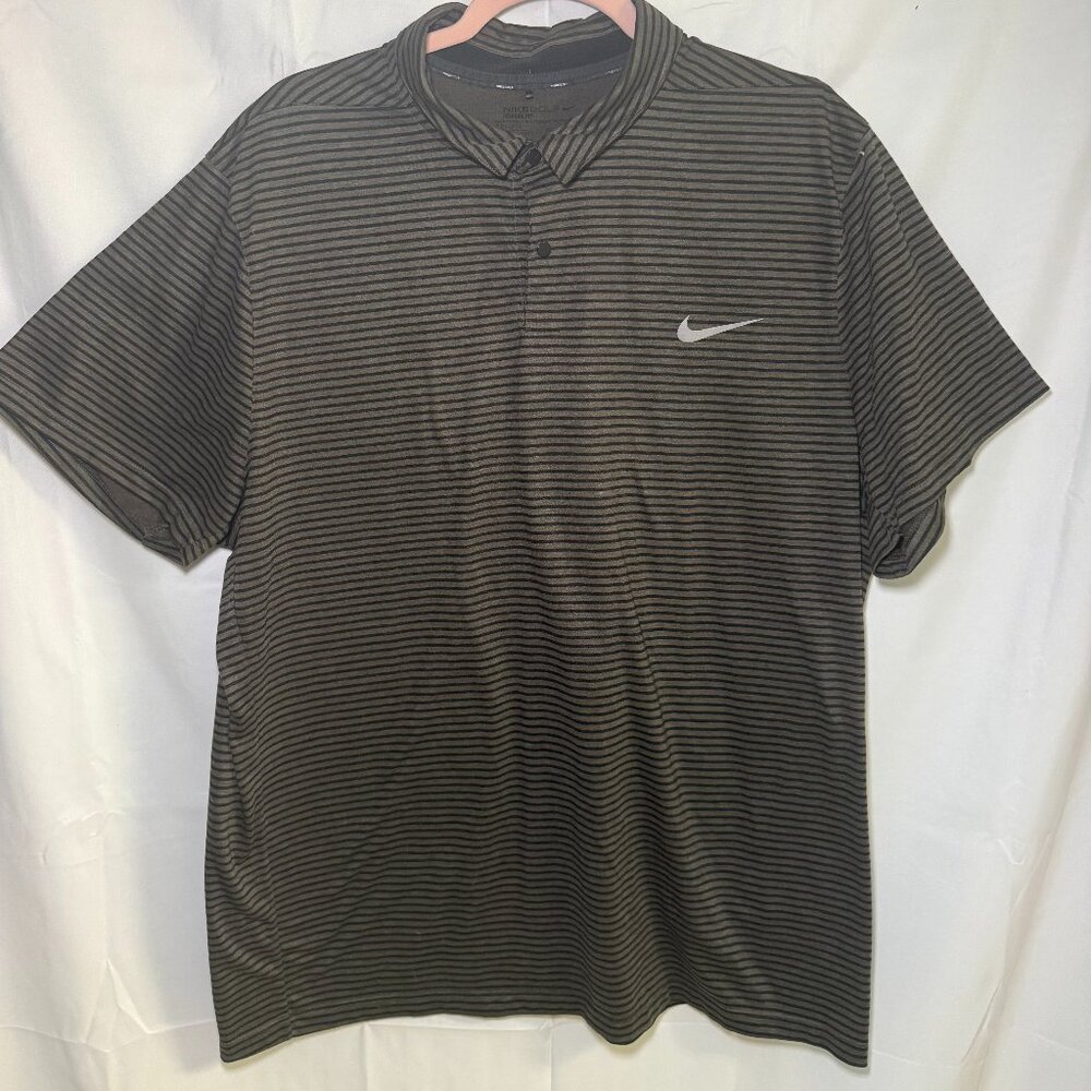 Nike Dri-Fit Golf Polo XXL Olive Green and Black
